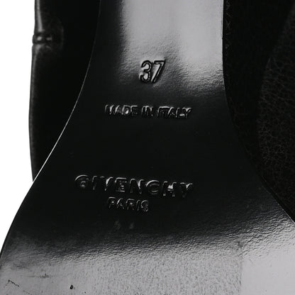 Givenchy Aged Calfskin Cowboy Shark Lock Ankle 37 Black 7 of 8