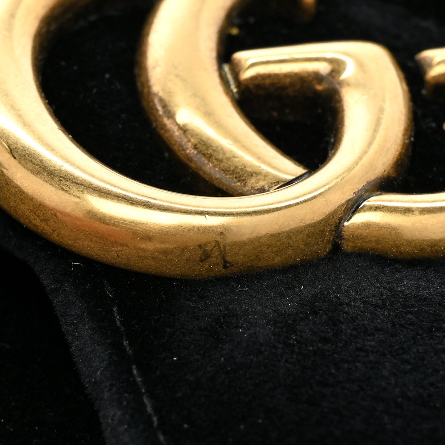 Velvet Matelasse Mini GG Marmont Shoulder Bag Black