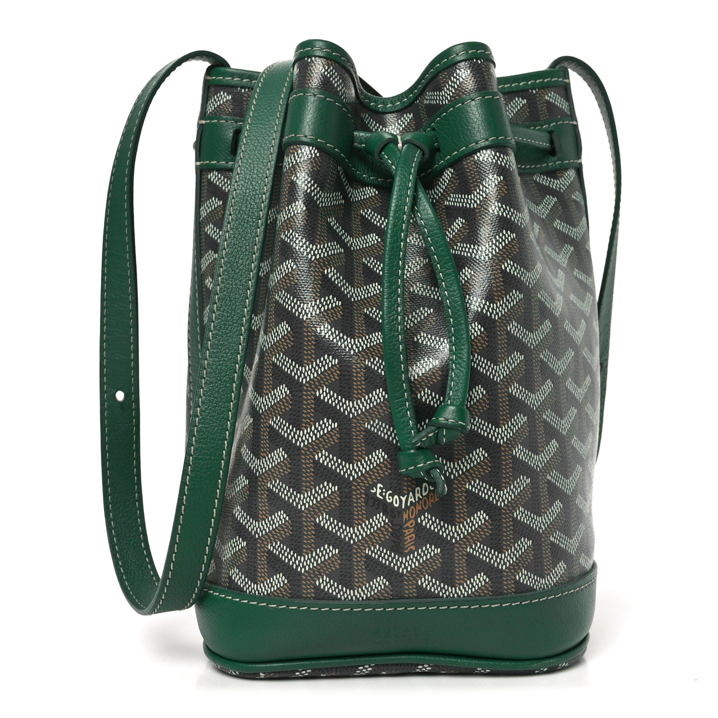 Goyardine Petit Flot Bucket Bag PM Green
