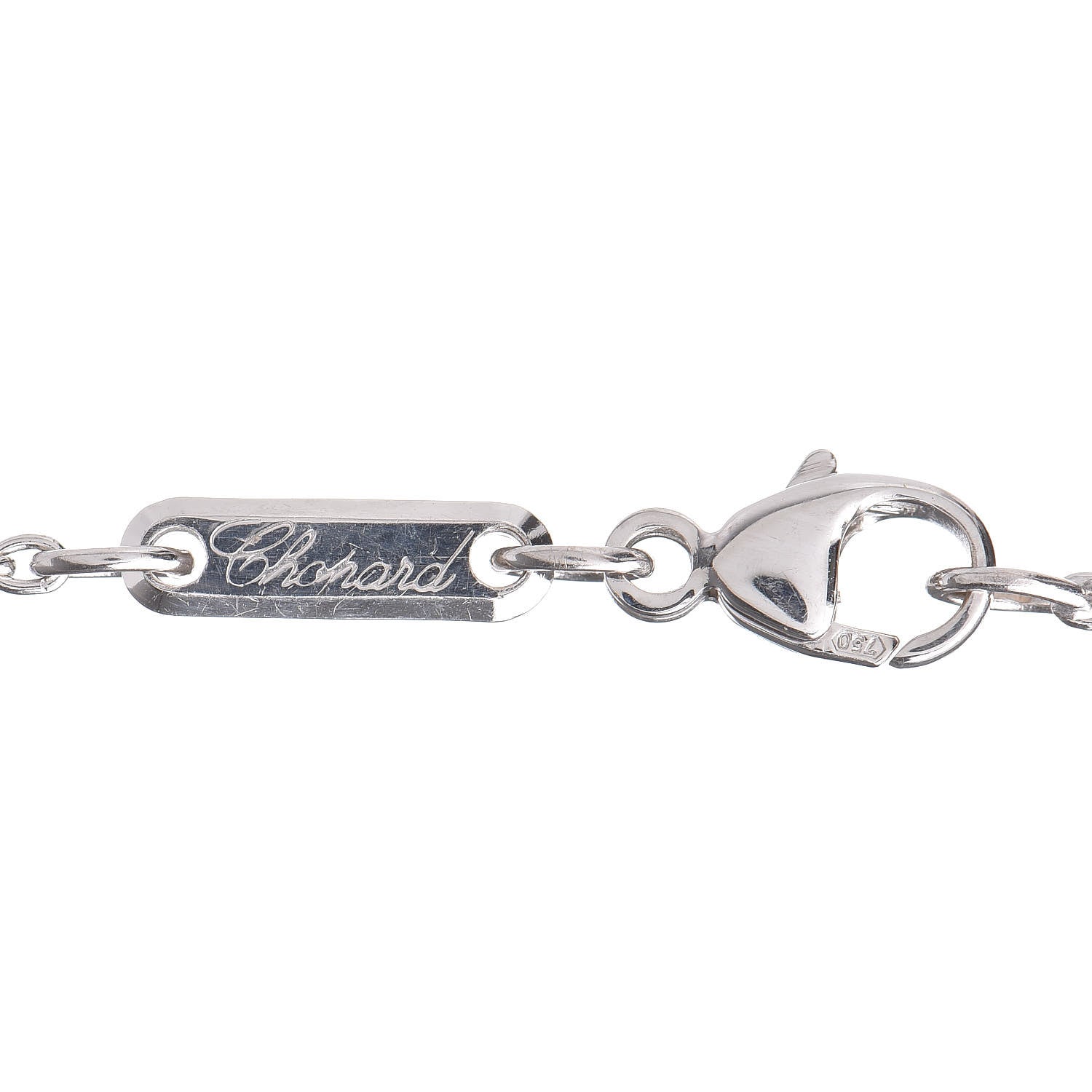 Chopard 18K White Gold Diamond Heart Ball Pendant Necklace 5 of 6
