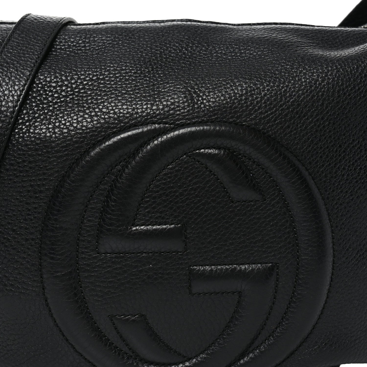 Gucci Pebbled Calfskin Medium Soho Hobo Black 9 of 11