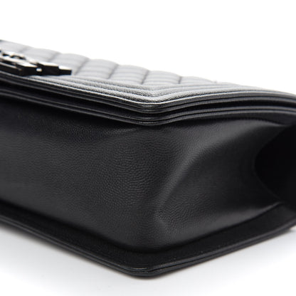 Chanel Caviar Quilted Medium Boy Flap So Black 9 of 9