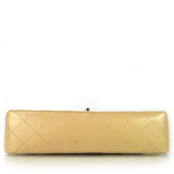Lambskin Medium Double Flap Beige