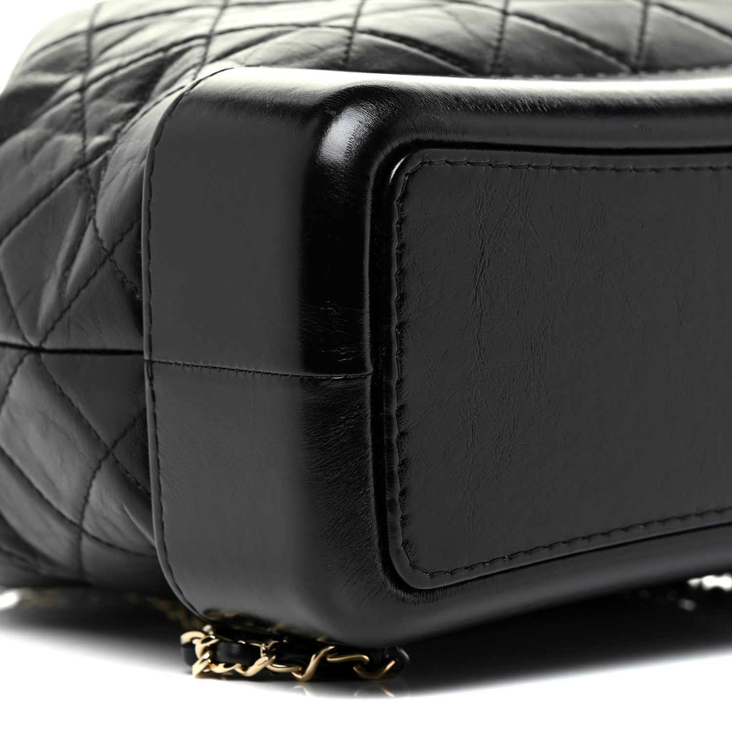 Chanel Aged Calfskin Quilted Gabrielle Backpack Black 4 of 12