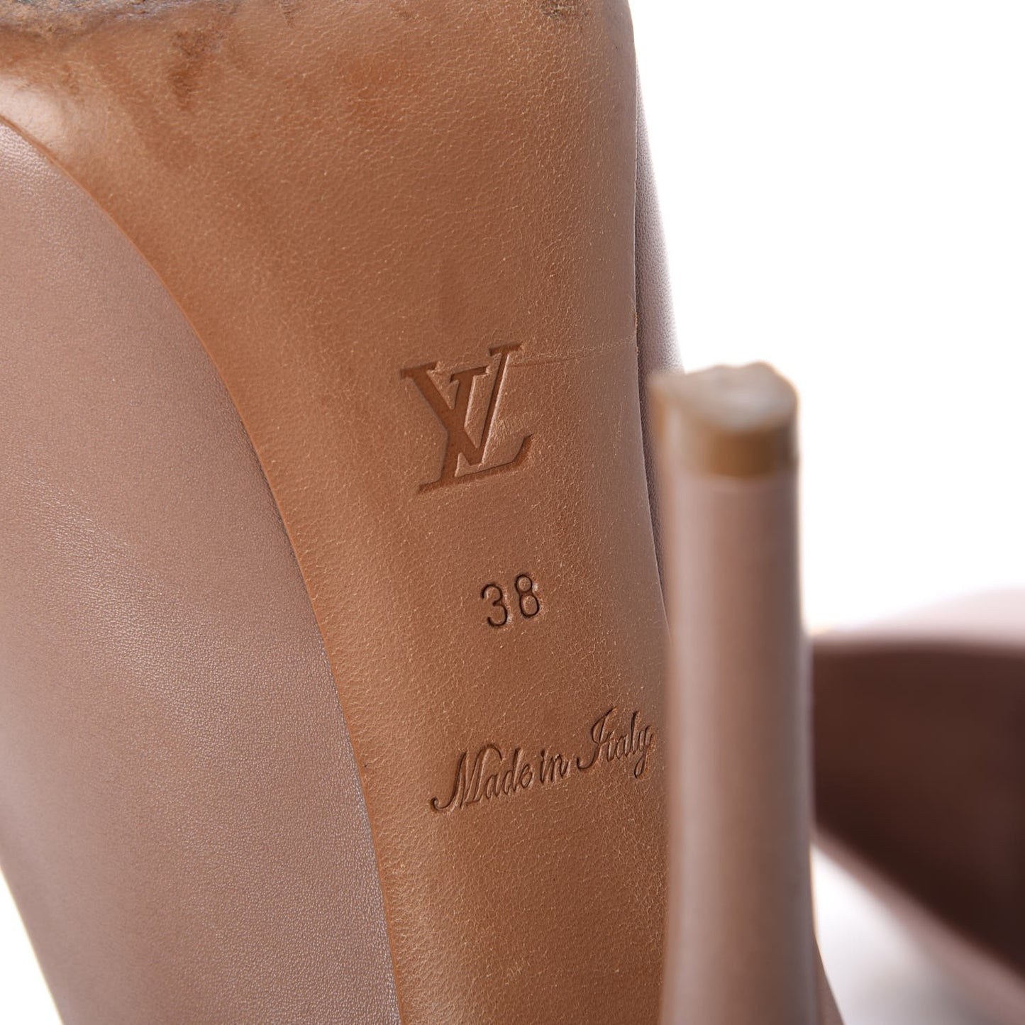 Smooth Calfskin Oh Really Peep Toe Pumps 38 Beige Nude