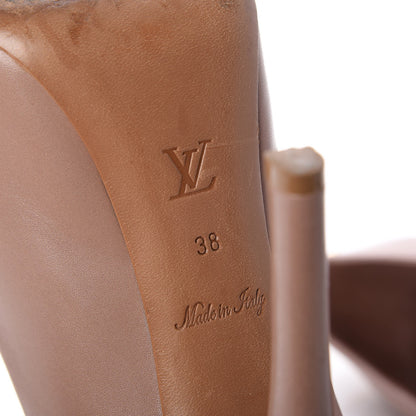 Louis Vuitton Smooth Calfskin Oh Really Peep Toe Pumps 38 Beige Nude 7 of 11