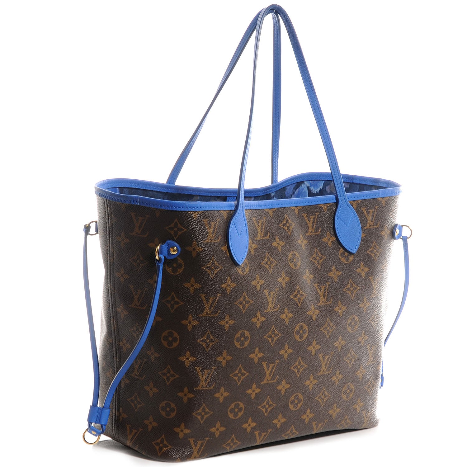 Louis Vuitton Monogram Articles de Voyage Ikat Neverfull MM Grand Blue 3 of 7