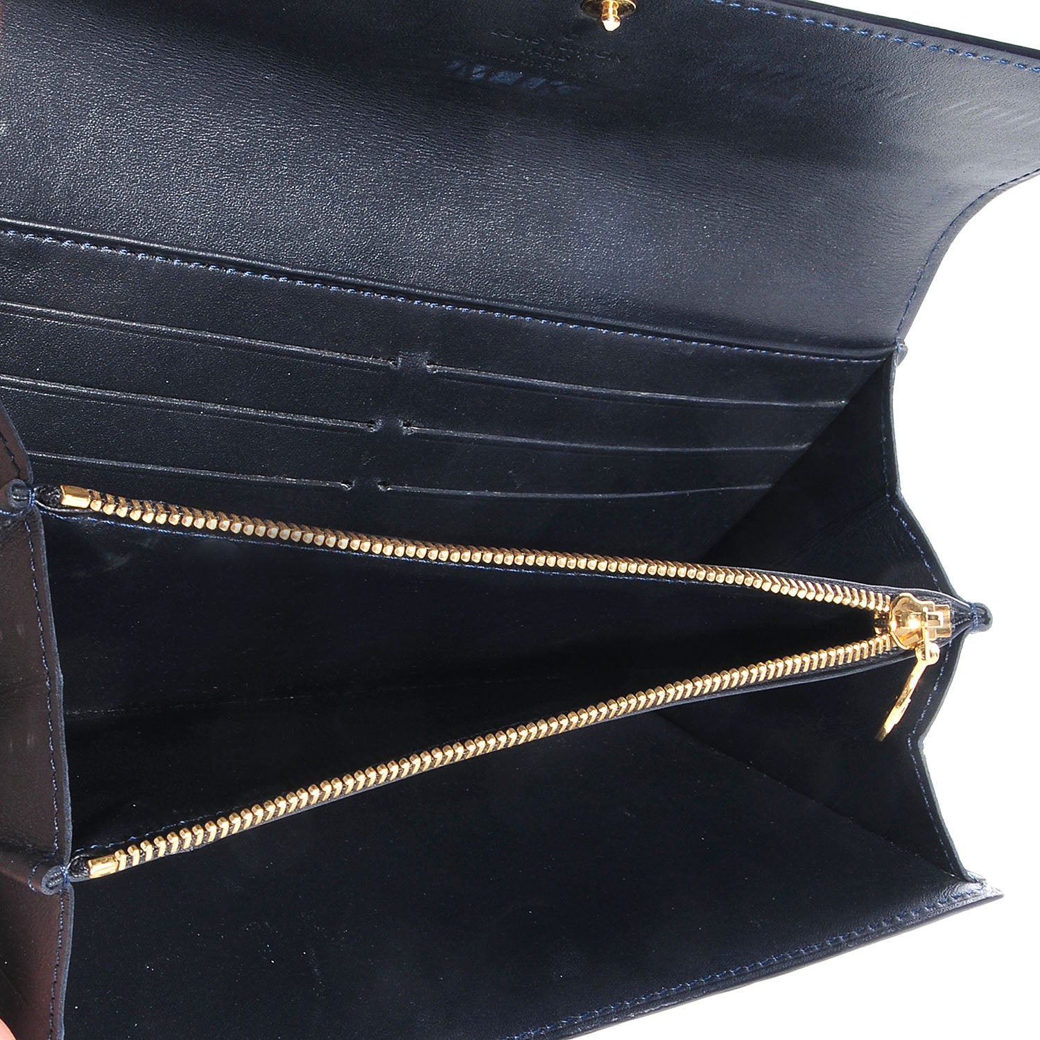 Louis Vuitton Vernis Sarah Wallet Blue Infini 6 of 8