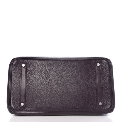 Hermes Taurillon Clemence Birkin 35 Raisin 31 of 36