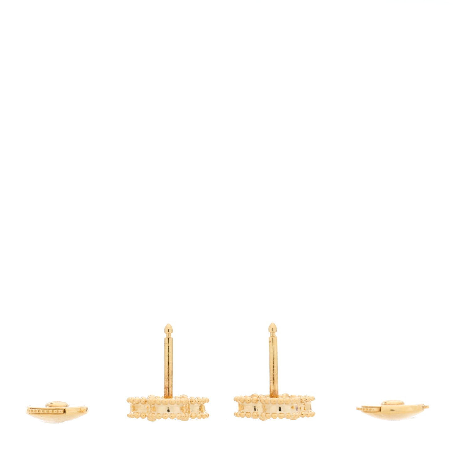 18K Yellow Gold Black Onyx Sweet Alhambra Earrings