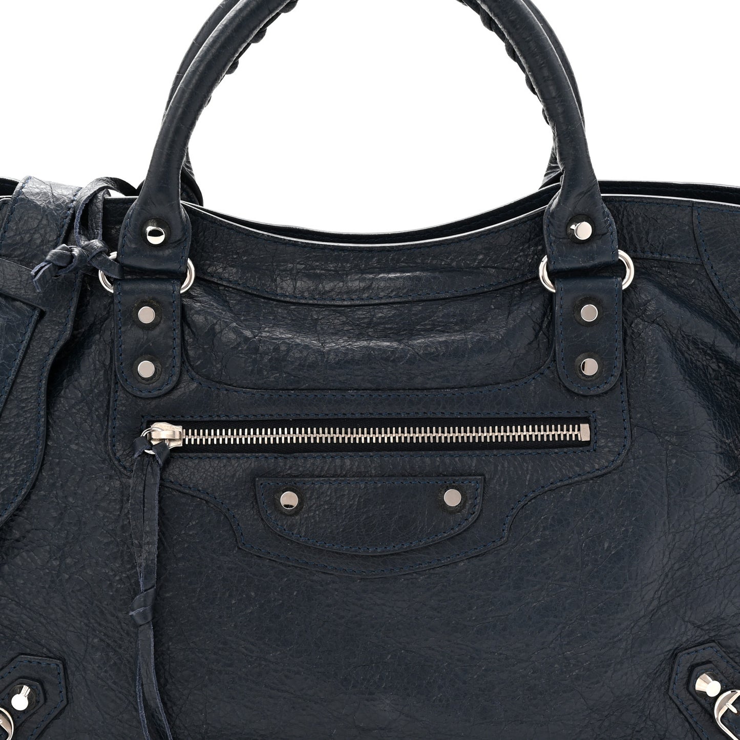 Agneau Classic Silver Hardware City Bleu Obscur