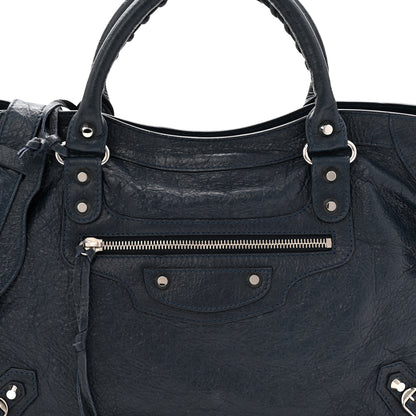 Balenciaga Agneau Classic Silver Hardware City Bleu Obscur 9 of 11
