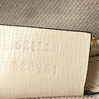 Gucci GG Supreme Monogram Azalea Calfskin Small Horsebit 1955 Top Handle Bag Beige Ebony Mystic White 7 of 9