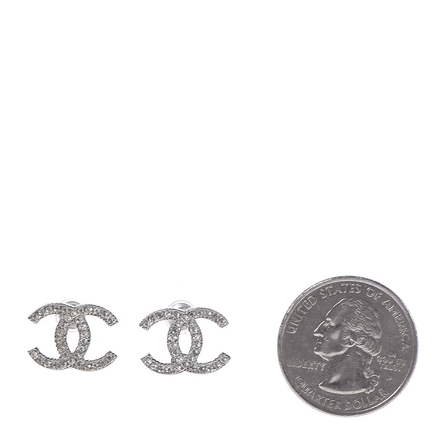 Crystal Timeless CC Earrings Silver