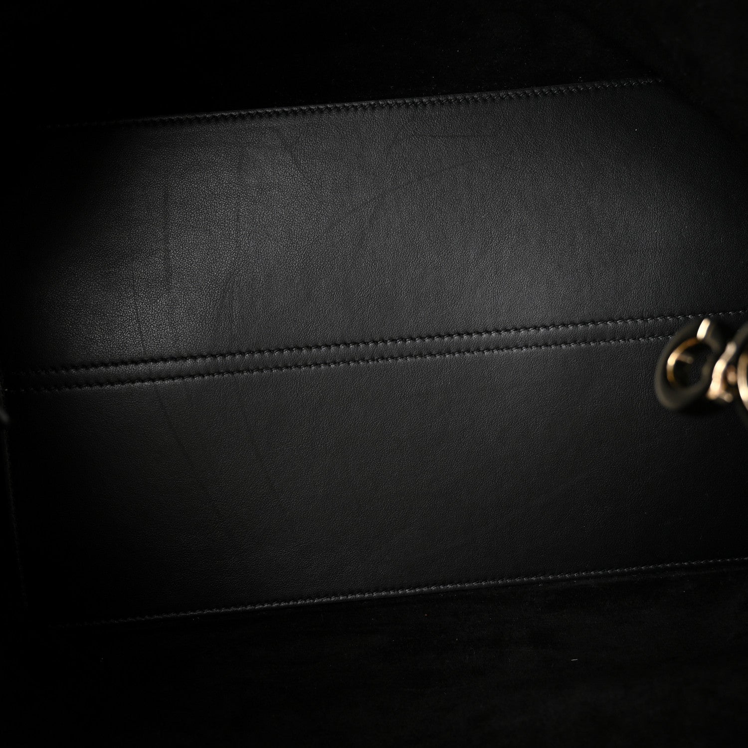 Christian Dior Calfskin Tweed Cannage Medium Toujours Black Gold White 6 of 10