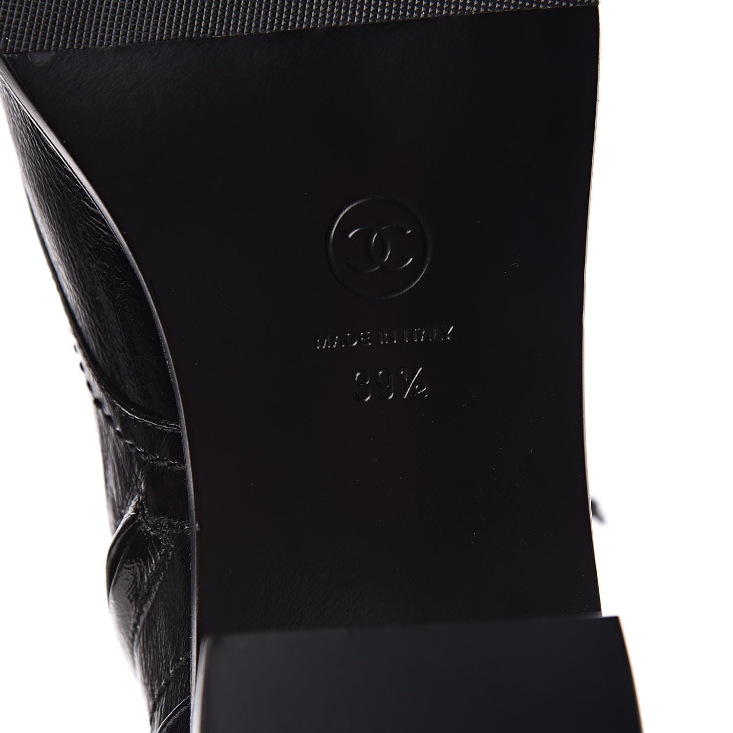 Chanel Shiny Lambskin Lace Up Combat Short Boots 39.5 Black 6 of 9