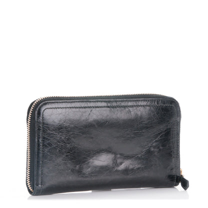 Prada Vitello Shine Zip Around Wallet Nero Black 3 of 9