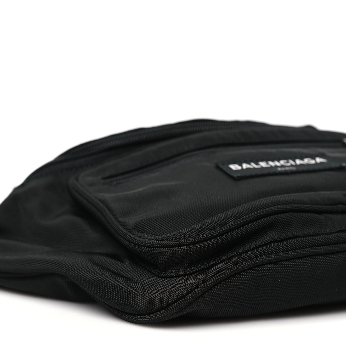 Nylon Canvas Logo Explorer Beltpack Black White