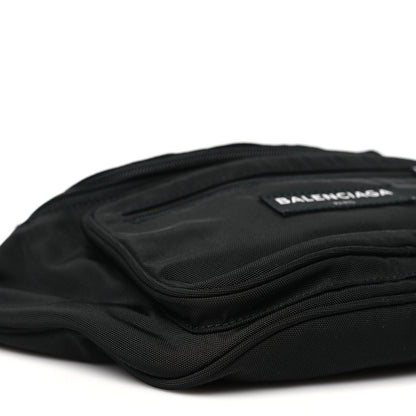 Balenciaga Nylon Canvas Logo Explorer Beltpack Black White 8 of 9