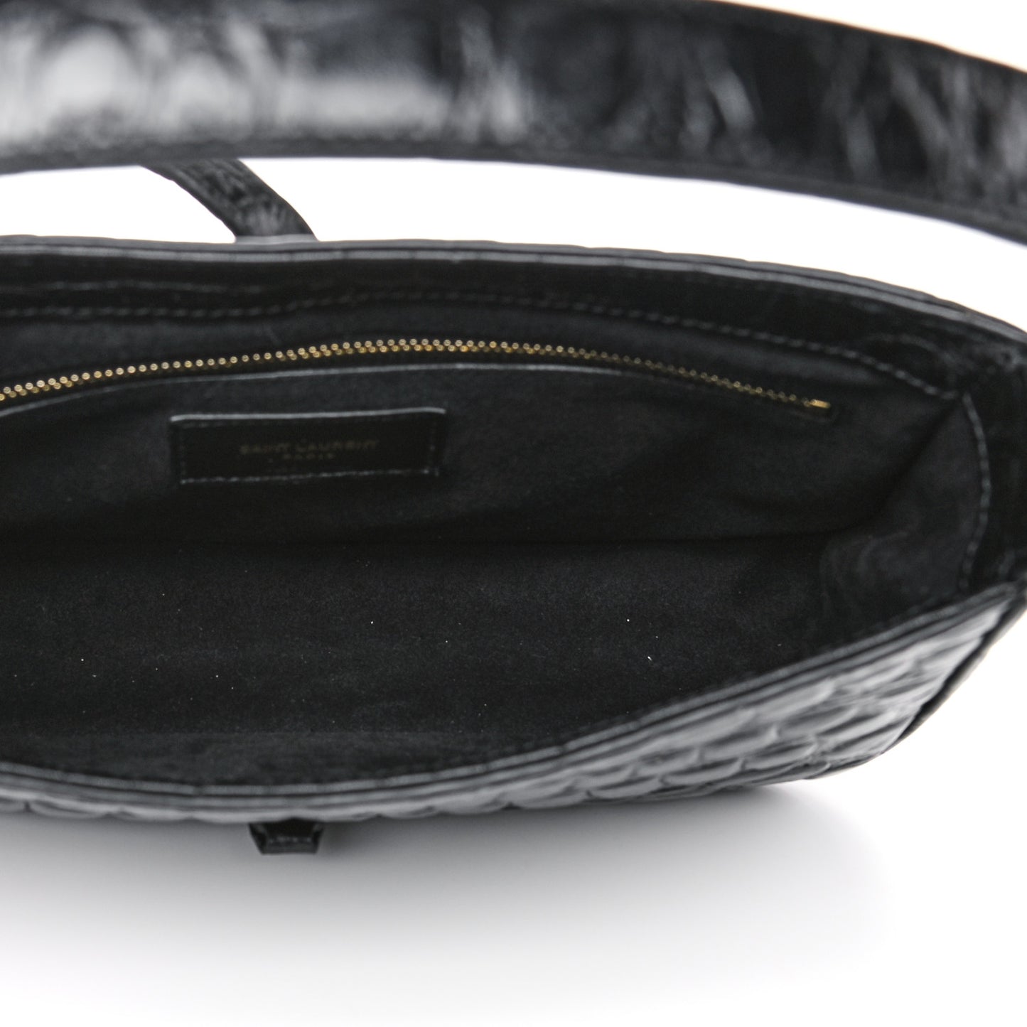 Calfskin Crocodile Embossed Le 5 A 7 Hobo Black