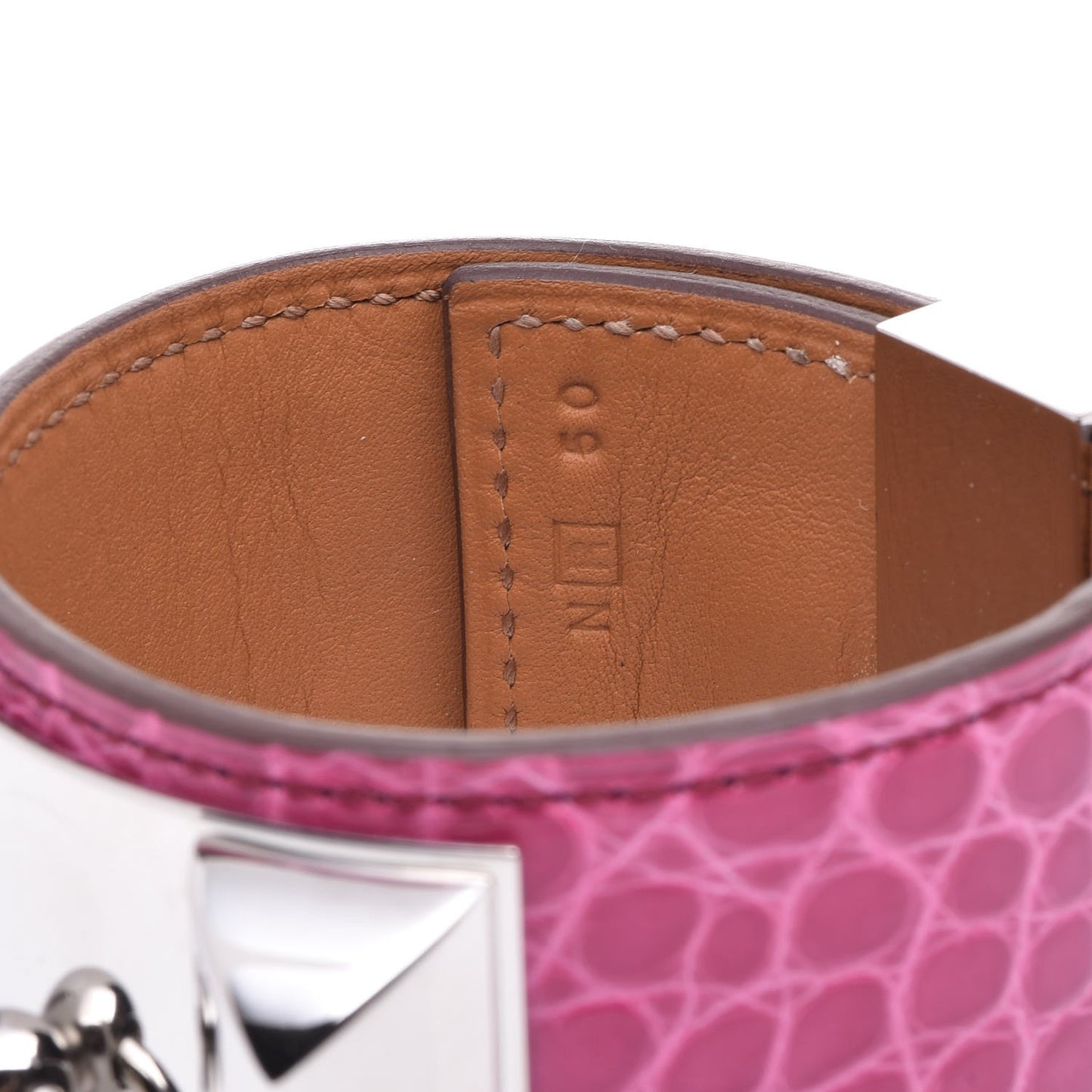 Shiny Alligator Collier De Chien CDC Bracelet S Fuchsia