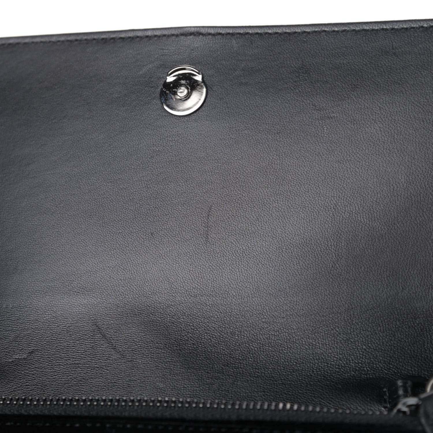 Saint Laurent Velvet Crystal Monogram Kate Tassel Chain Wallet Black 5 of 7