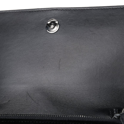 Saint Laurent Velvet Crystal Monogram Kate Tassel Chain Wallet Black 5 of 7