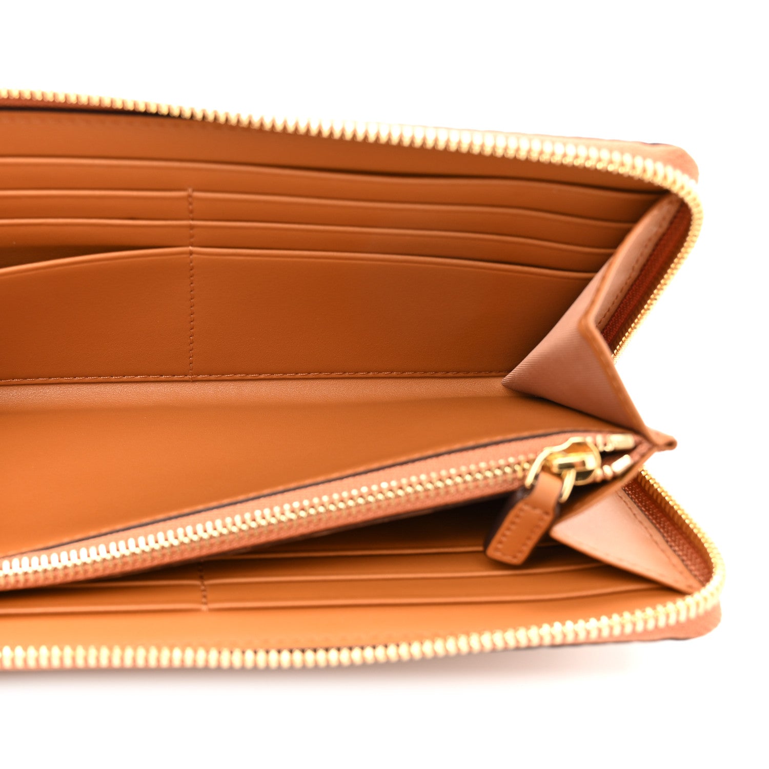 MCM Visetos Large Zip Around Wallet Cognac 5 of 8