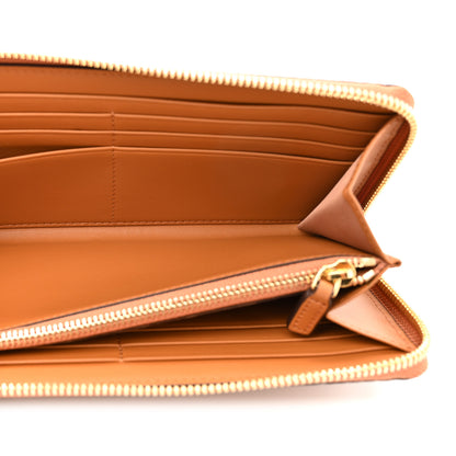 MCM Visetos Large Zip Around Wallet Cognac 5 of 8
