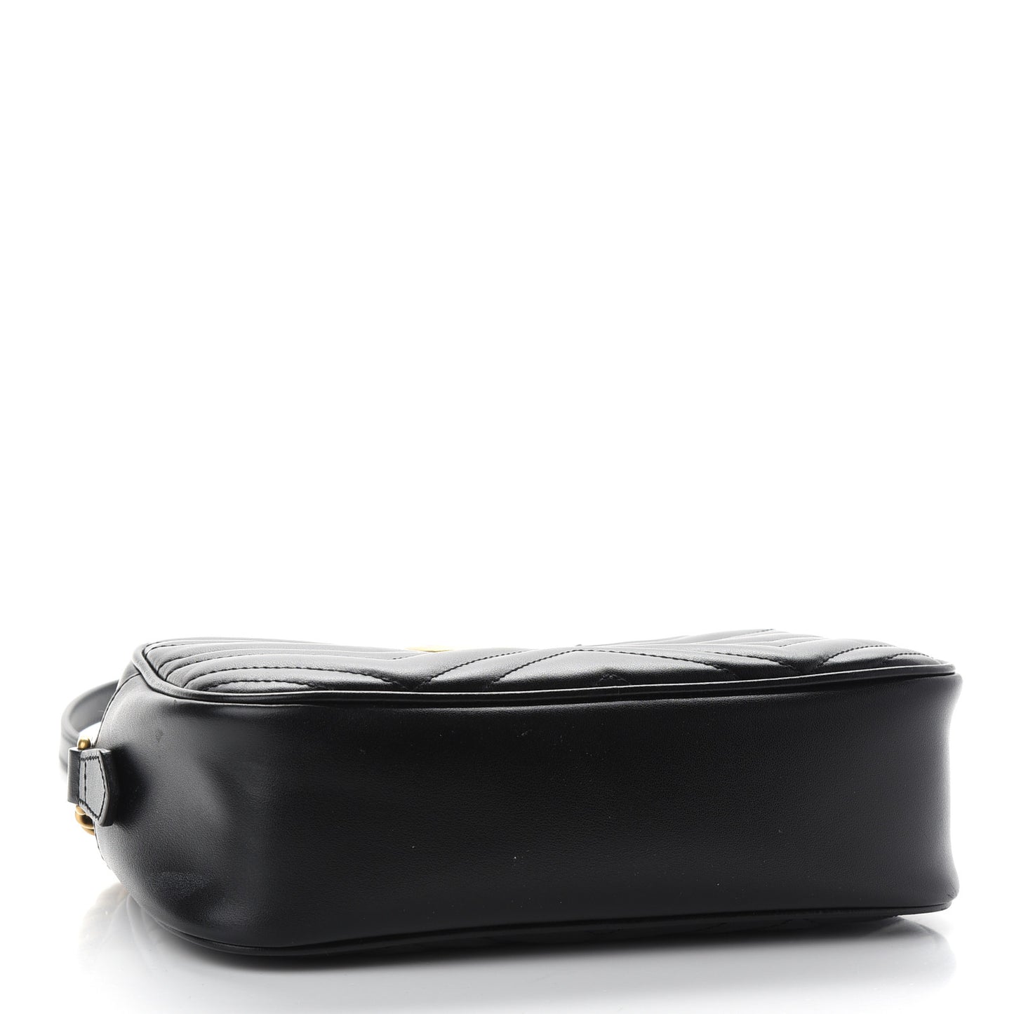 Calfskin Matelasse Small GG Marmont Chain Shoulder Bag Black