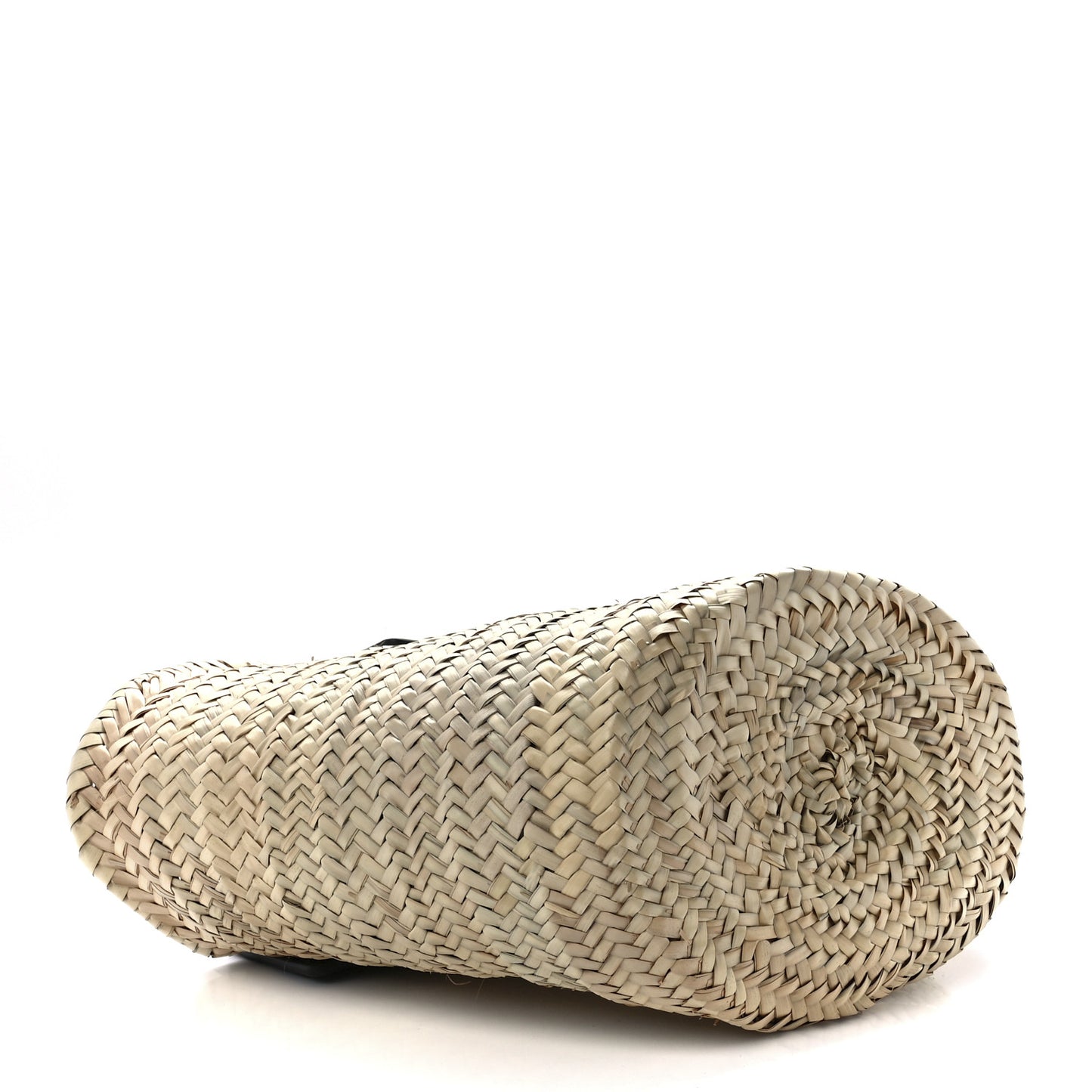 Woven Straw Loubishore Tote Black