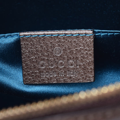 Gucci GG Supreme Monogram Textured Dollar Calfskin Web Small Ophidia Dome Shoulder Bag Beige Ebony New Acero 6 of 14