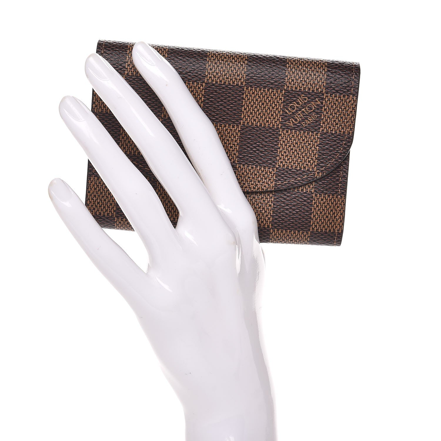 Louis Vuitton Damier Ebene Rosalie Coin Purse Rose Ballerine 2 of 8