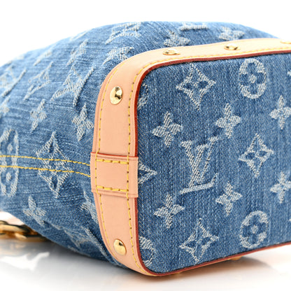 Louis Vuitton Monogram Denim Nano Noe Blue 8 of 10