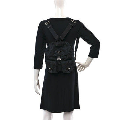 Prada Tessuto Nylon Saffiano Small Backpack Black 2 of 10