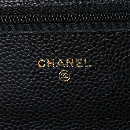 Chanel Caviar Quilted Wallet on Chain WOC Black 6 of 11