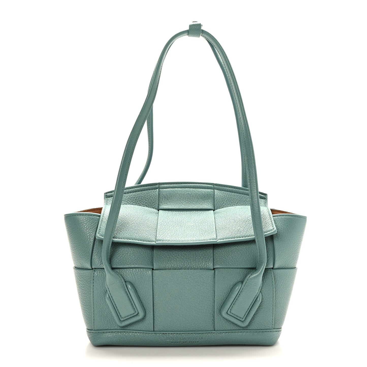 Grained Calfskin Maxi Intrecciato Arco 33 Blue