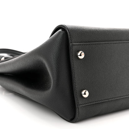 Burberry Soft Grain Calfskin Medium Buckle Tote Black 10 of 16