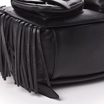 Saint Laurent Calfskin Fringe Festival Backpack Black 8 of 10