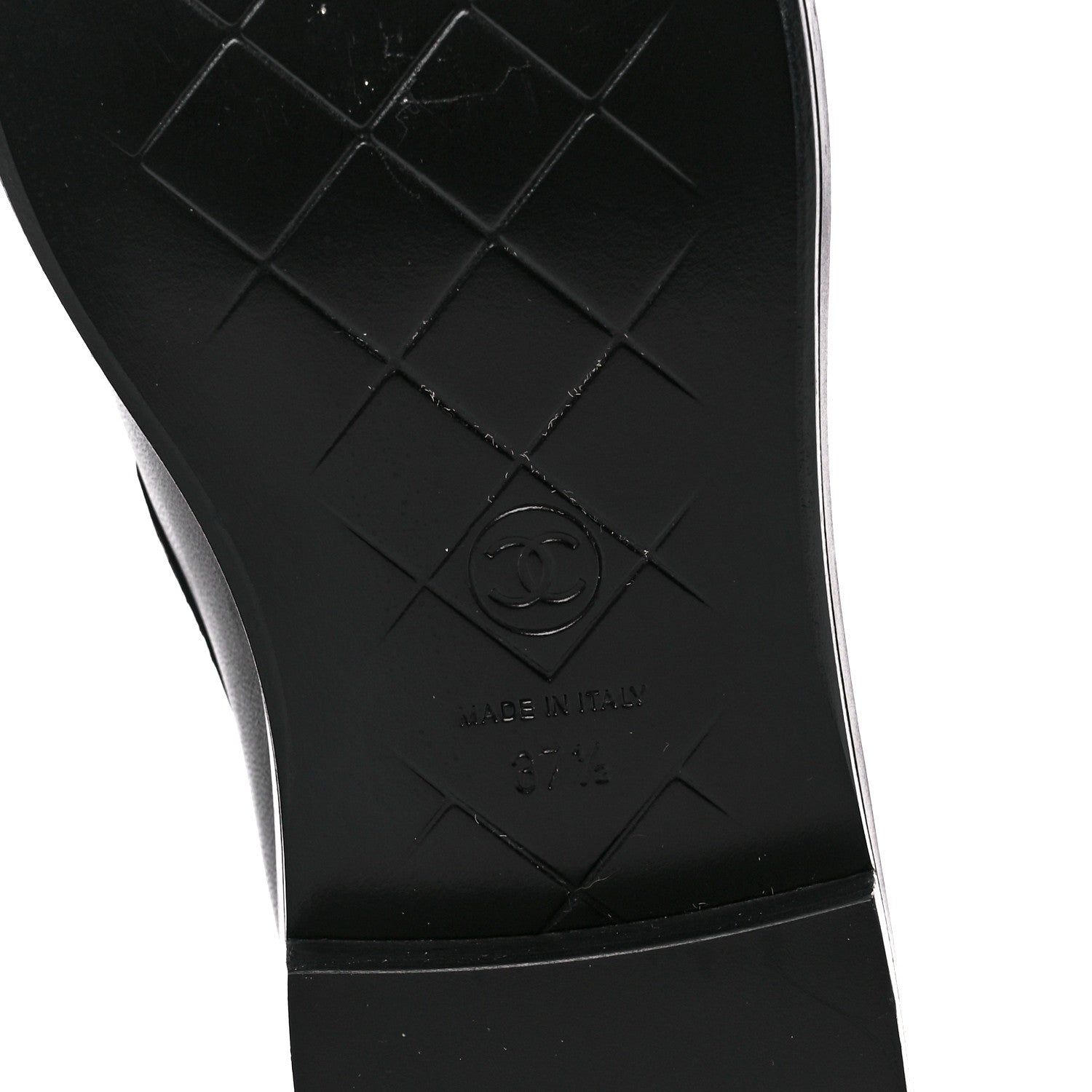 Chanel Lambskin Quilted CC Turnlock Loafers 37.5 Black 6 of 8