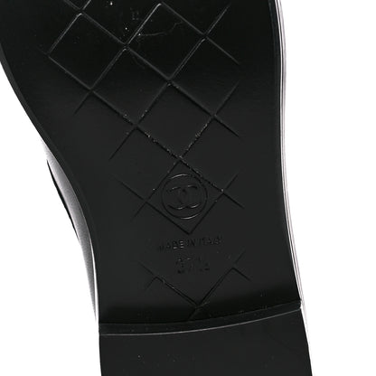 Chanel Lambskin Quilted CC Turnlock Loafers 37.5 Black 6 of 8