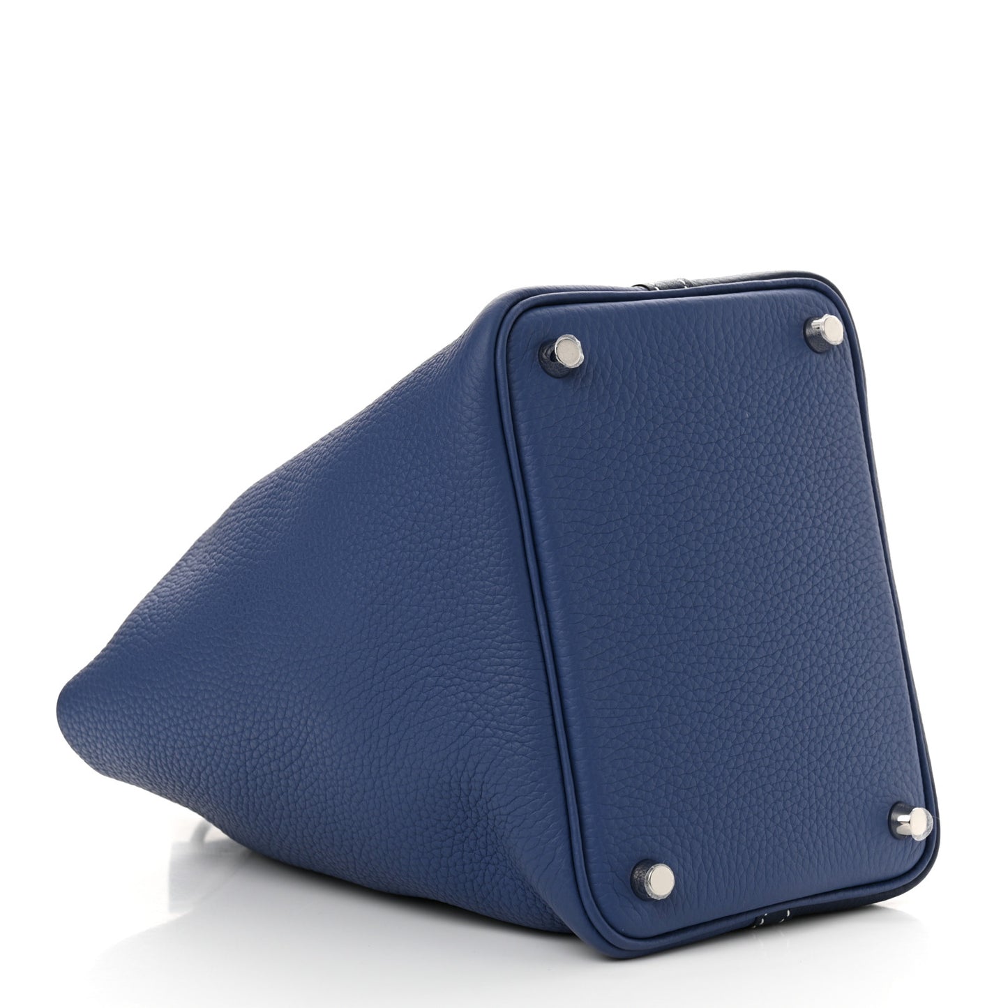 Taurillon Clemence Casaque Picotin Lock 18 PM Bleu Saphir Bleu Brighton