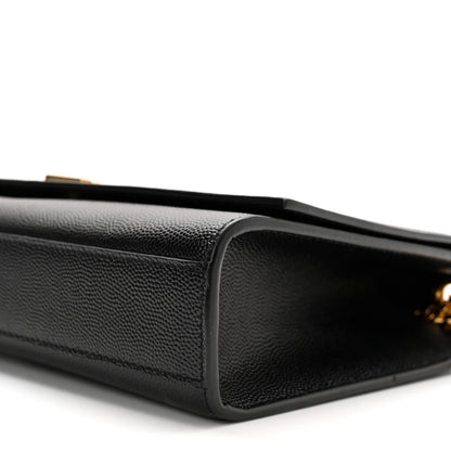 Saint Laurent Grain De Poudre Medium Classic Monogram Kate Satchel Black 10 of 10