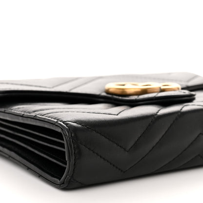 Gucci Calfskin Matelasse GG Marmont Chain Wallet Black 10 of 15