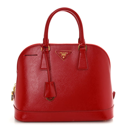 Prada Saffiano Vernice Medium Promenade Tote Rosso 1 of 9