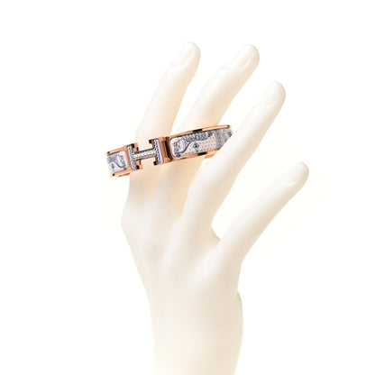 Hermes Enamel Narrow Print Grand Apparat Remix Multico Clic Clac H Bracelet PM Lilas 2 of 5