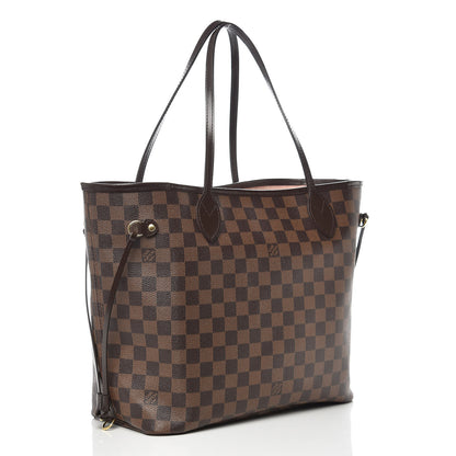 Louis Vuitton Damier Ebene Neo Neverfull MM Rose Ballerine 4 of 11
