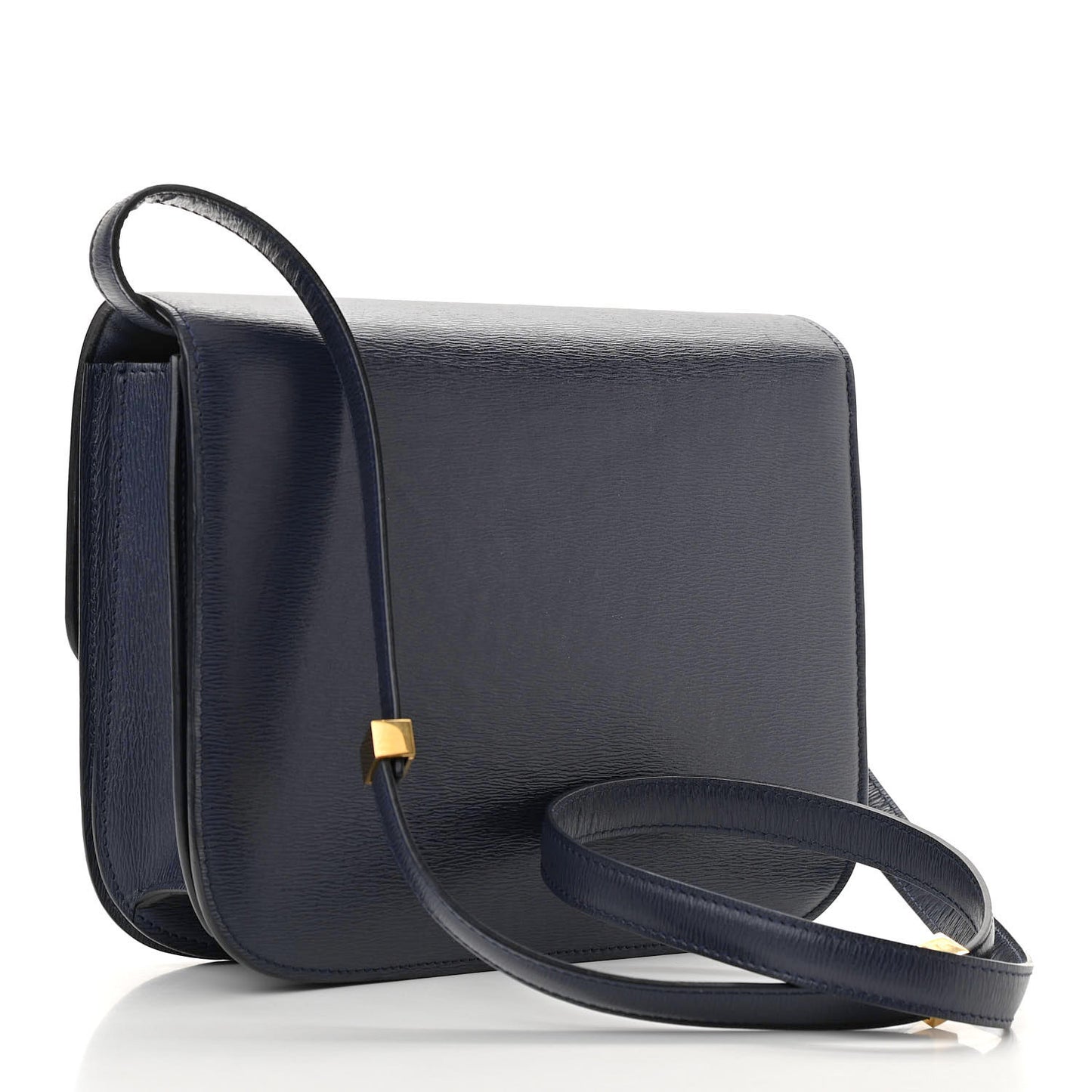 Liege Calfskin Medium Classic Box Flap Bag Dark Blue