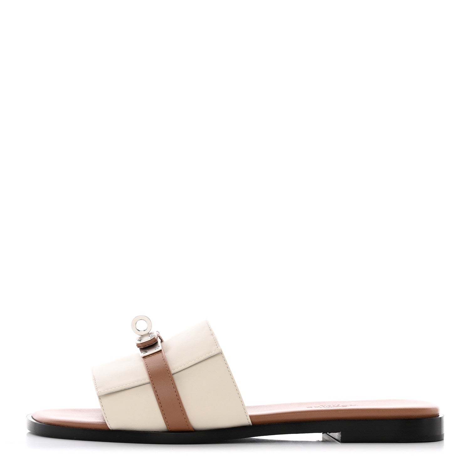 Hermes Calfskin Giulia Sandals 36 Beige Glaise Rose Perle 1 of 19