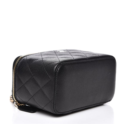 Chanel Caviar Quilted Small Vanity Case With Chain Black 4 of 10